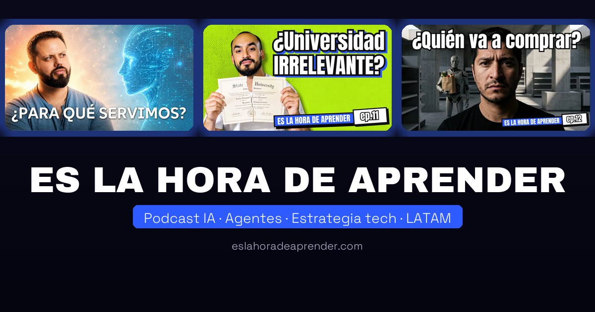 Portada oficial de Es la Hora de Aprender con sus tres conductores